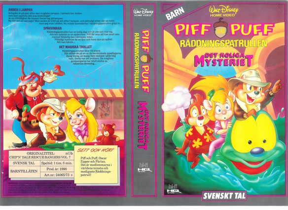 PIFF OCH PUFF RÄDDNINGSPATRULLEN - DET ROLIGA MYSTERIET (Vhs-Oms
