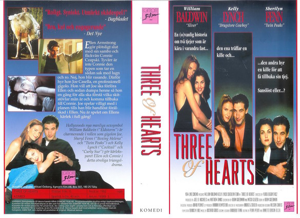 THREE OF HEARTS (Vhs-Omslag)