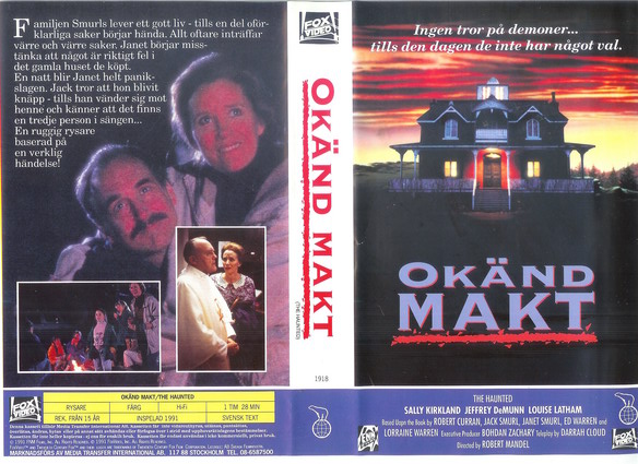 OKÄND MAKT  (Vhs-Omslag)