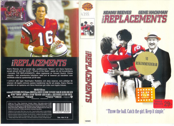 REPLACEMENTS (vhs-omslag)