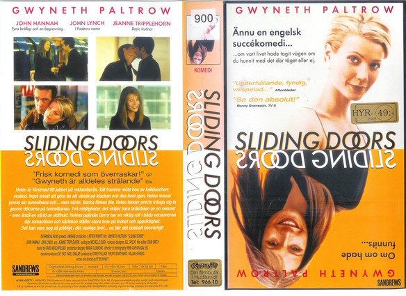 SLIDING DOORS (vhs-omslag)