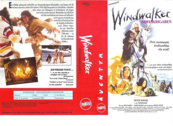 WINDWALKER (vhs omslag)