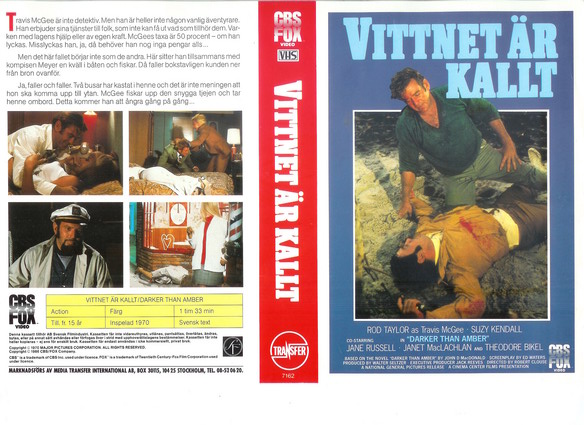 VITTNET ÄR KALLT (vhs-omslag)