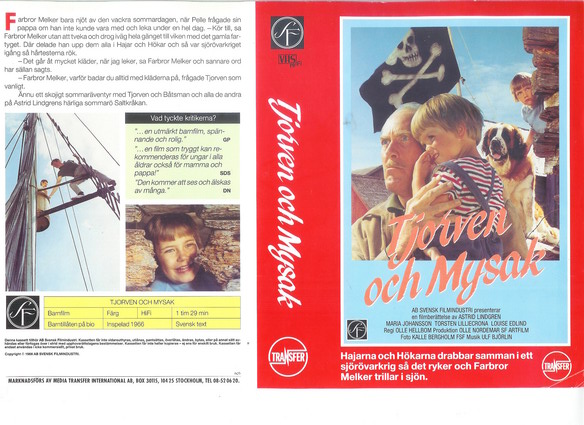 TJORVEN OCH MYSAK (vhs-omslag)