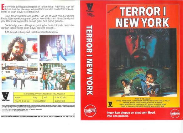TERROR I NEW YORK (vhs-omslag)