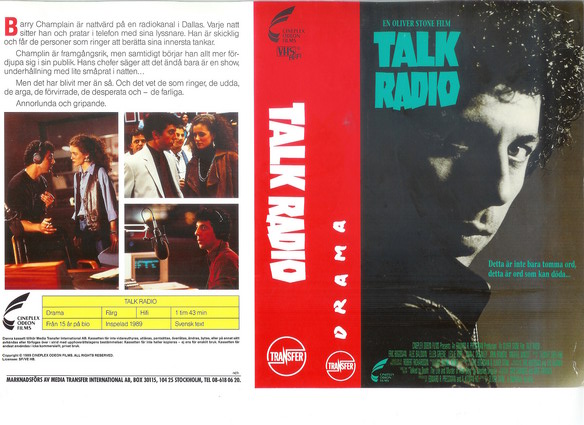 TALK RADIO (vhs-omslag)