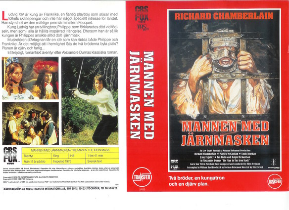 MANNEN MED JÄRNMASKEN (VHS)