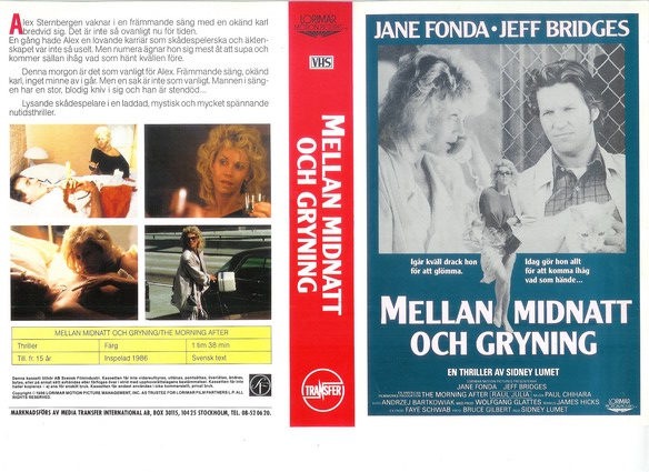 MELLAN MIDNATT OCH GRYNING (vhs-omslag)