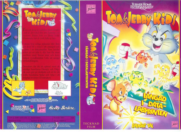 TOM & JERRY KIDS FÅNGAD I DATALABYRINTEN (Vhs-Omslag)