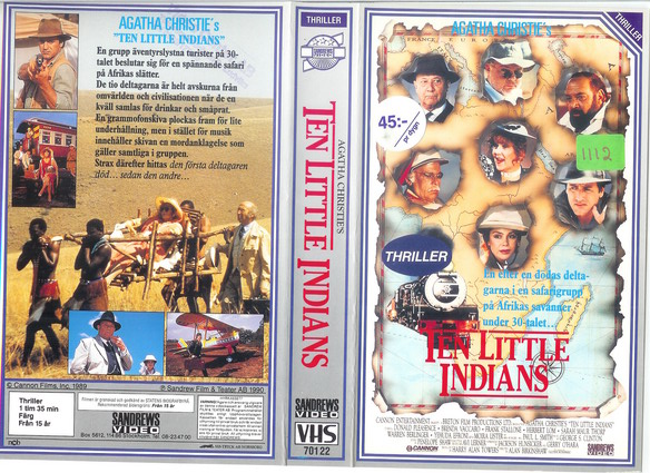 TEN LITTLE INDIANS(vhs-omslag)