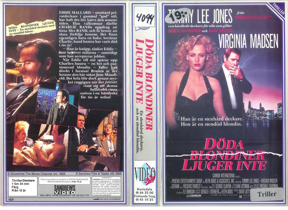 DÖDA BLONDINER LJUGER INTE (vhs omslag)