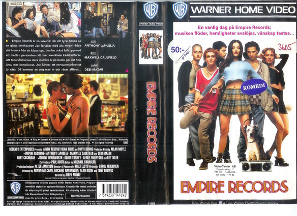 EMPIRE RECORDS (vhs-omslag)