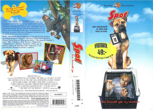 SPOT - EN HUND PÅ RYMMEN (vhs-omslag)