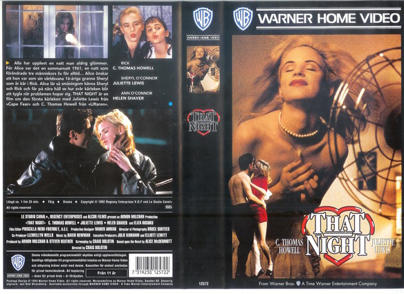 THAT NIGHT (vhs-omslag)