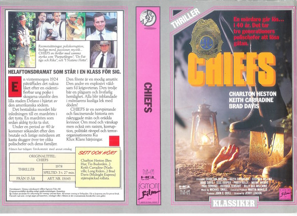 CHIEFS (Vhs-Omslag)