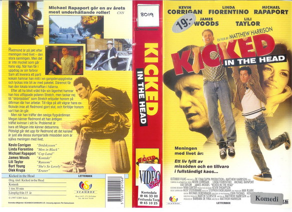KICKED IN THE HEAD (vhs-omslag)