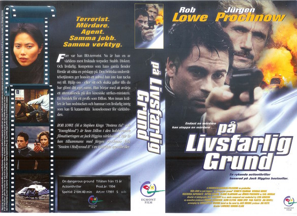 PÅ LIVSFARLIG GRUND (Vhs-Omslag)
