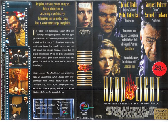 HARD EIGHT (Vhs-Omslag)