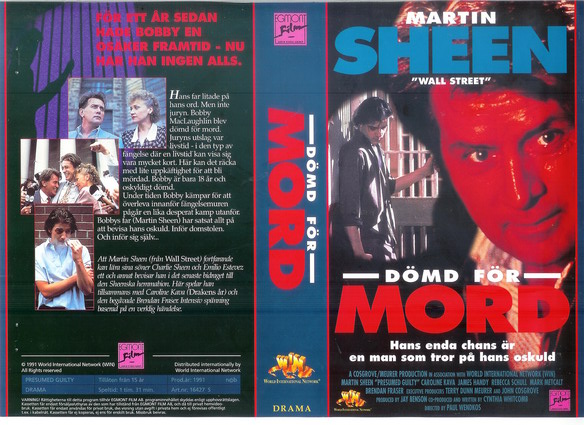 DÖMD FÖR MORD (Vhs-Omslag)