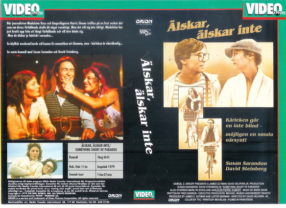 ÄLSKAR ÄLSKAR INTE (vhs-omslag)