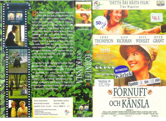 58091 FÖRNUFT OCH KÄNSLA (VHS)