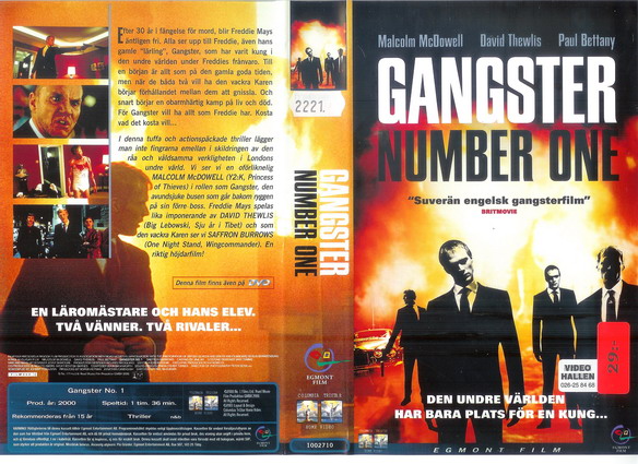 GANGSTER NUMBER ONE (VHS)