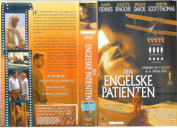 18488 DEN ENGELSKE PATIENTEN (VHS)tittkopia