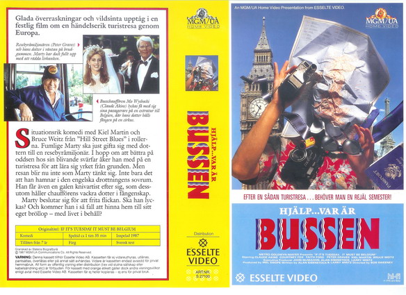 HJÄLP VAR ÄR BUSSEN (Vhs-Omslag)