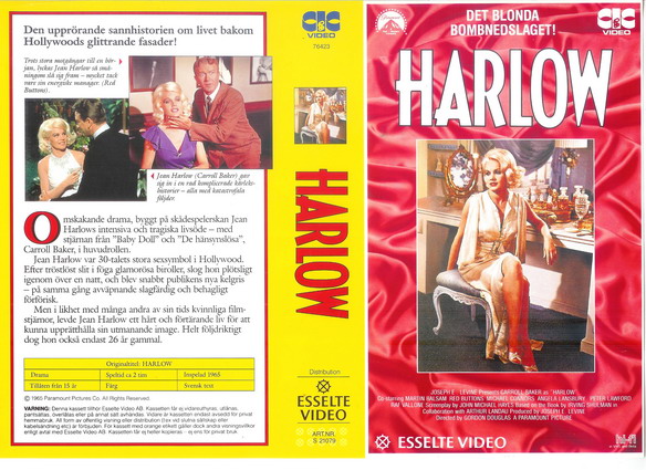 HARLOW (Vhs-Omslag)