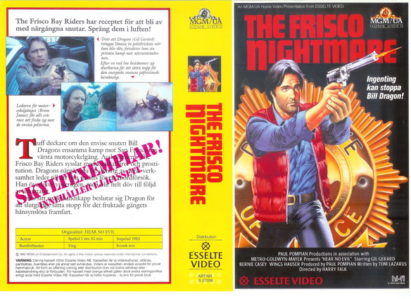 FRISCO NIGHTMARE (Vhs-Omslag)