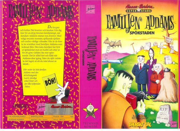 FAMILJEN ADDAMS SPÖKSTADEN (Vhs-Omslag)