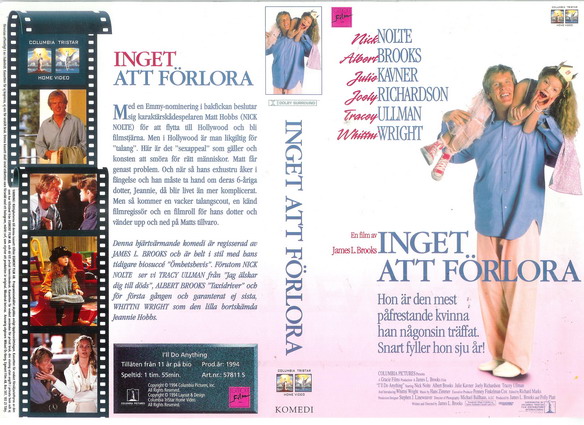 INGET ATT FÖRLORA (Vhs-Omslag)