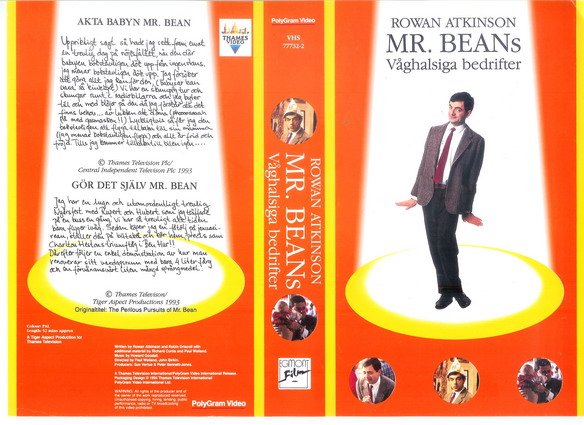 MR. BEANS VÅGHALSIGA BEDRIFTER (Vhs-Omslag)