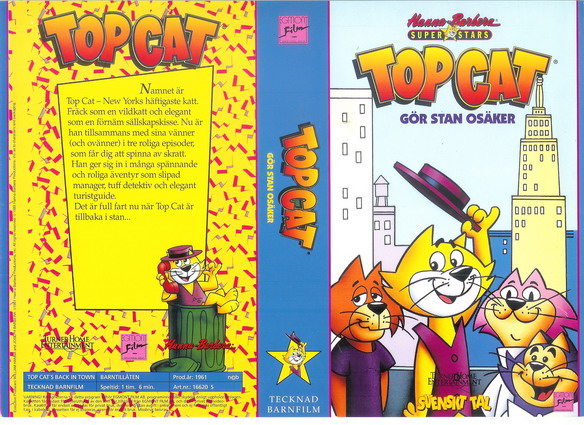 TOP CAT GÖR STAN OSÄKER (Vhs-Omslag)