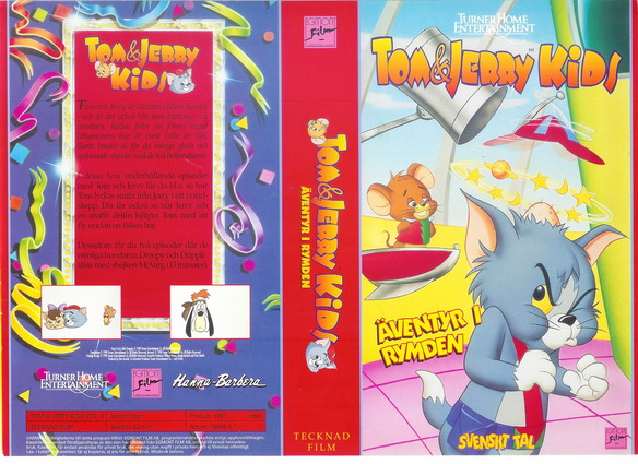 TOM & JERRY KIDS ÄVENTYR I RYMDEN (vhs-omslag)