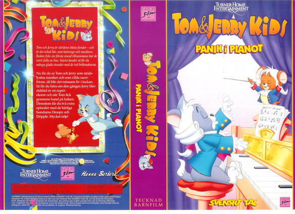 TOM & JERRY KIDS PANIK I PIANOT (vhs-omslag)