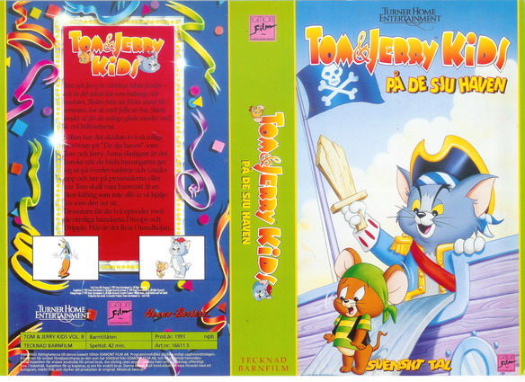 TOM & JERRY KIDS PÅ DE SJU HAVEN (vhs-omslag)
