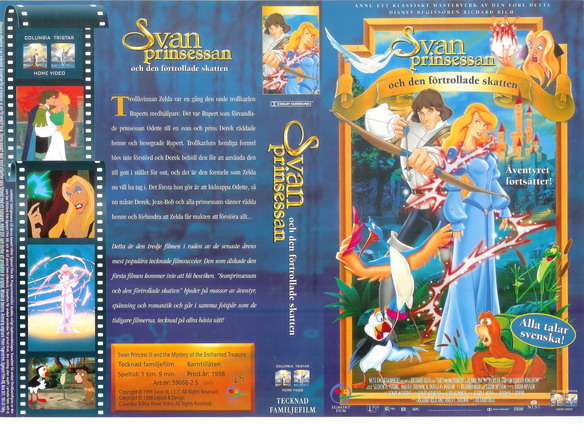 SVANPRINSESSAN DEN FÖRTROLLADE SKATTEN (Vhs-Omslag)