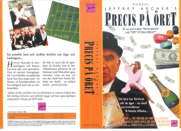 PRECIS PÅ ÖRET (Vhs-Omslag)