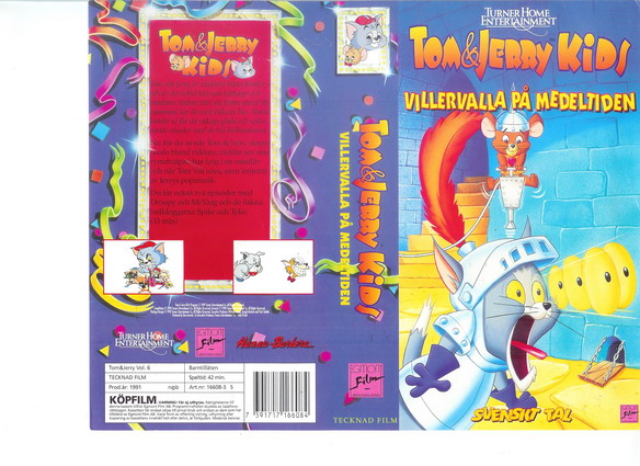 TOM & JERRY KIDS VILLERVALLA PÅ MEDELTIDEN (Vhs-Omslag)