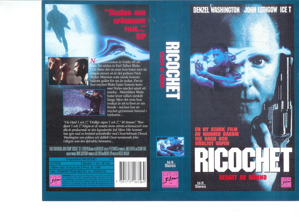 RICOCHET (Vhs-Omslag)