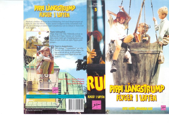 PIPPI LÅNGSTRUMP 5 FLYGER I LUFTEN (Vhs-Omslag)