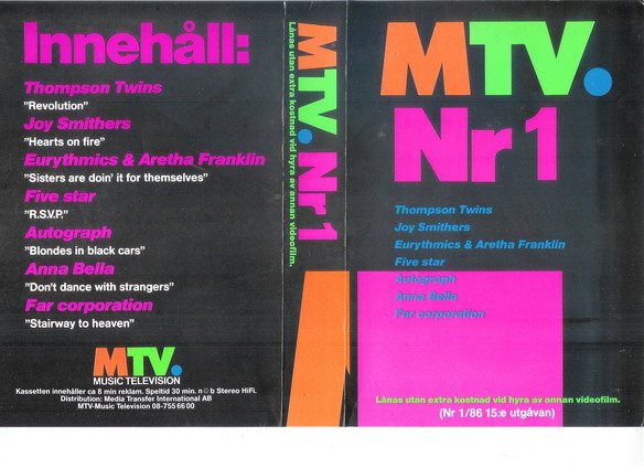 MTV 1986:1 (VHS)
