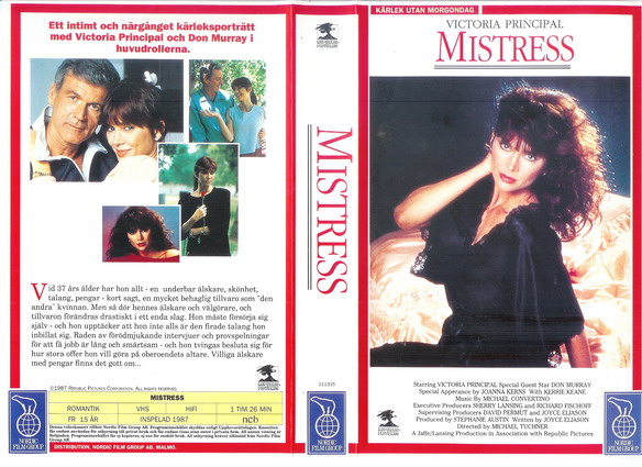 MISTRESS  (Vhs-Omslag)
