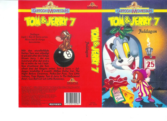 TOM & JERRY 7 - JULDAGEN (vhs-omslag)