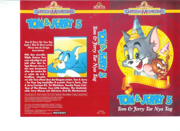 TOM & JERRY 5 (vhs-omslag)