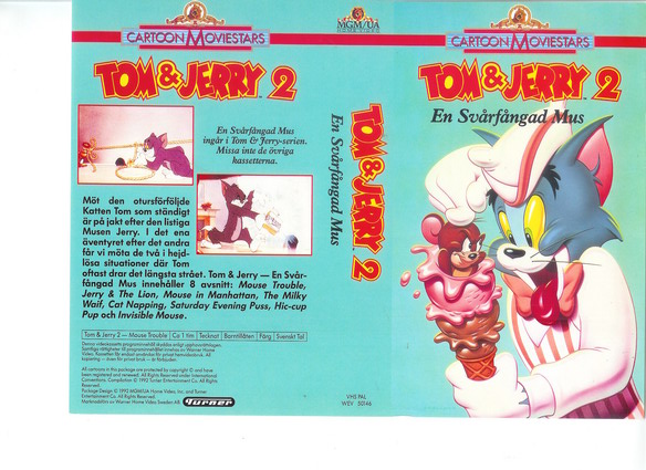 TOM & JERRY 2 - EN SVÅRFÅNGAD MUS (vhs-omslag)