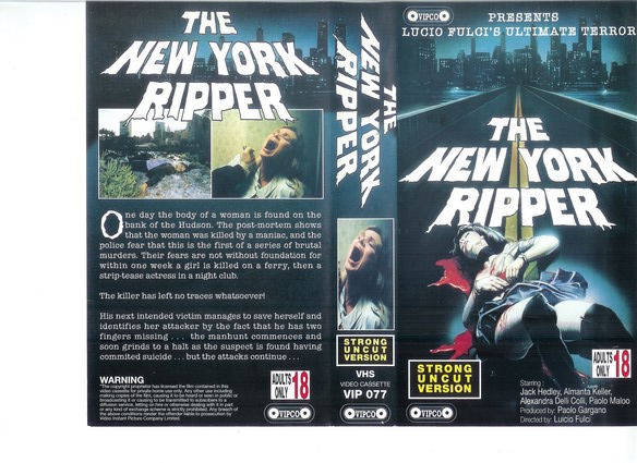 NEW YORK RIPPER (VHS) UK-strong uncut