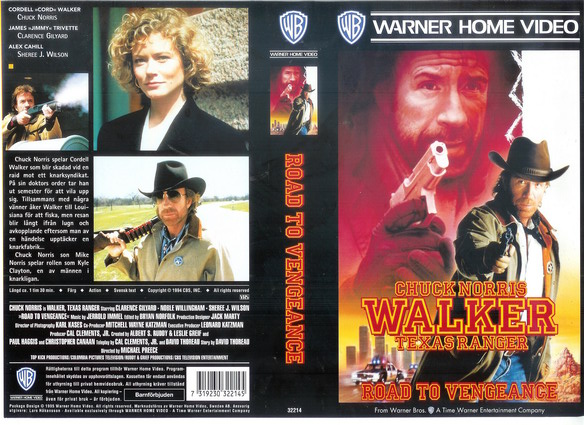 WALKER TEXAS RANGER ROAD TO VENGEANCE (vhs-omslag)