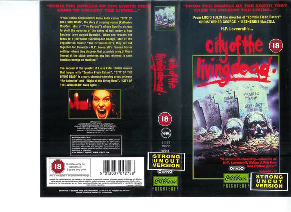 CITY OF THE LIVING DEAD (vhs) uk - strong uncut